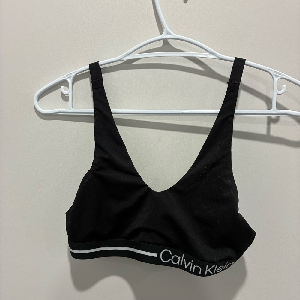 Calvin Klein Black Bralette with Logo Band
